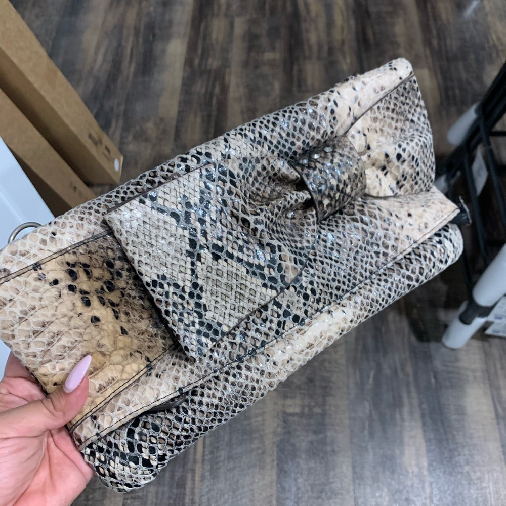 Animal print envelope wallet clutch